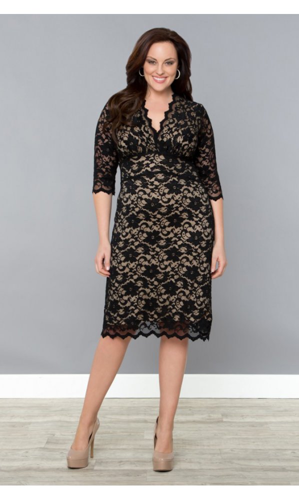 black version plus size dress